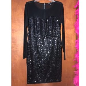 XL Black sequence dress